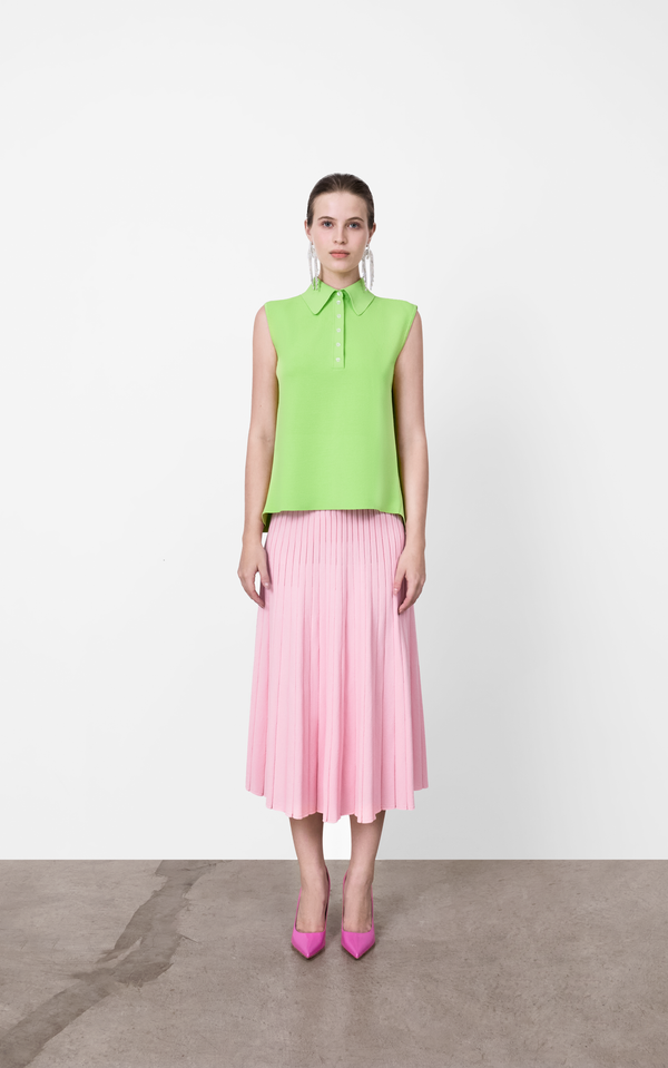 FAWKNER A-LINE KNITTED POLO SHIRT - A Brand Collective