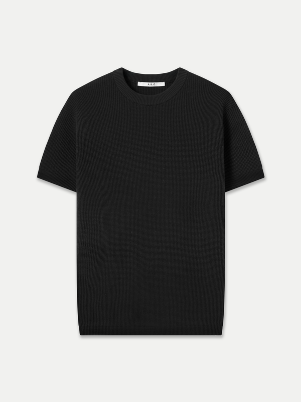 WINDSOR WAFFLE KNIT CREW NECK TEE