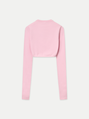 ALMA LONG SLEEVE  CROP CREWNECK KNIT TOP - A.B.C - A BRAND COLLECTIVE