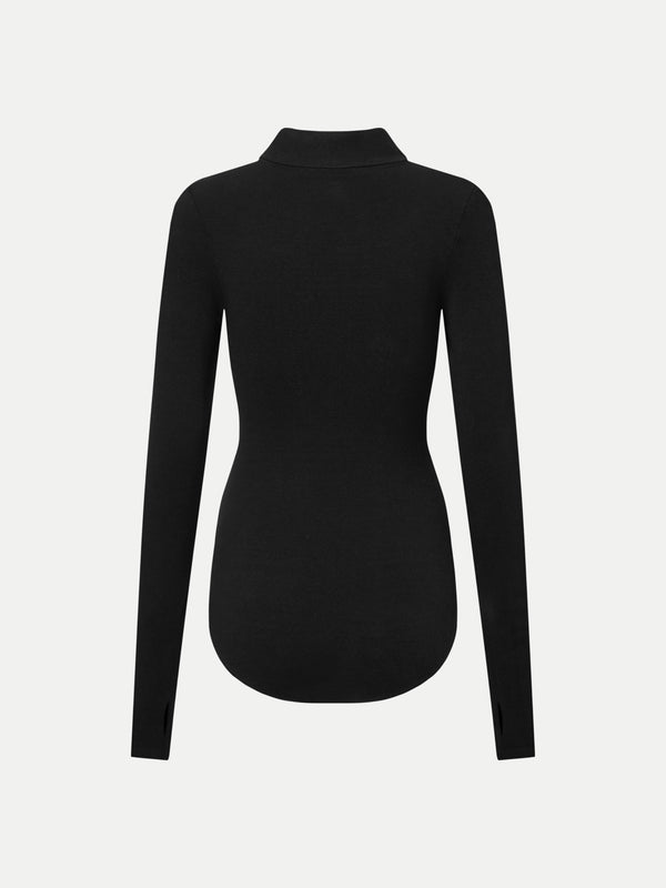 ALMA COLLARED POLO LONG SLEEVE BODYSUIT