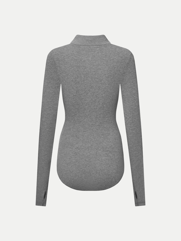 ALMA COLLARED POLO LONG SLEEVE BODYSUIT
