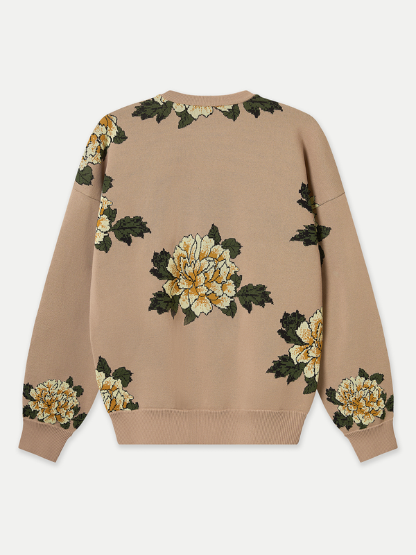 SORRENTO FLORAL JACQUARD CREWNECK SWEATER