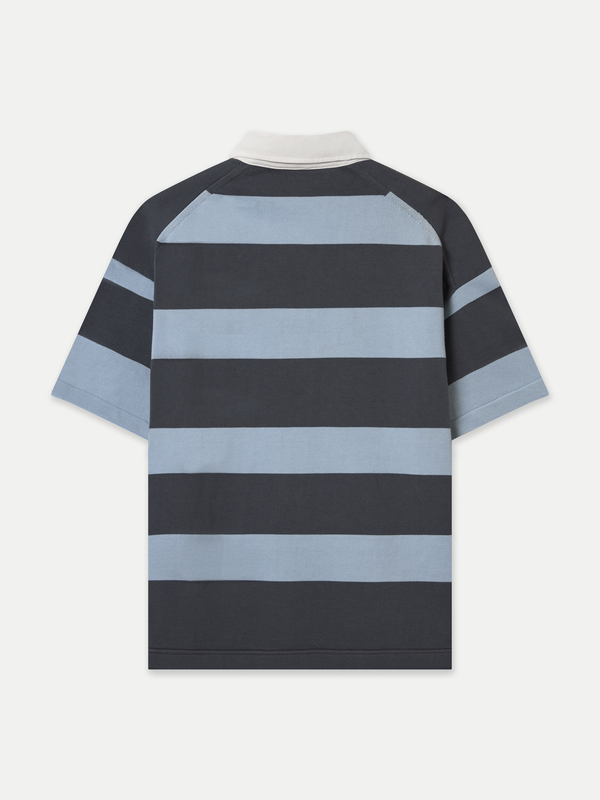 RYE STRIPE KNIT POLO BACK