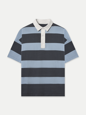RYE STRIPE KNIT POLO FRONT