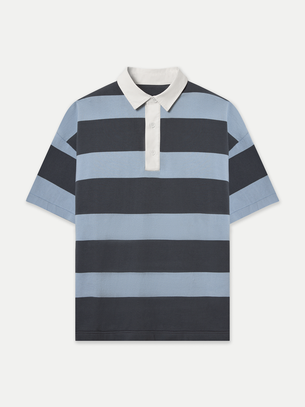 RYE STRIPE KNIT POLO FRONT