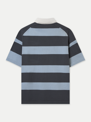RYE STRIPE KNIT POLO - A Brand Collective