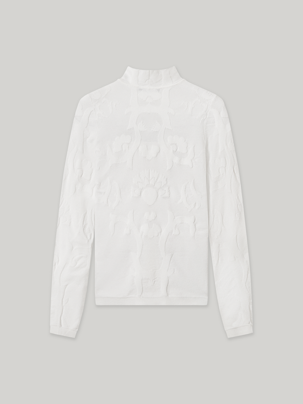CHELSEA JACQUARD LONG SLEEVE KNIT TOP - A.B.C