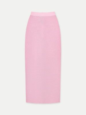 ST Kilah Mesh Knit Pencil Midi Skirt 