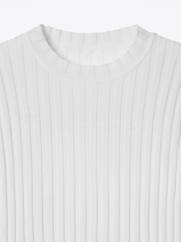 NEWPORT WIDE RIB CREW NECK LONG SLEEVE KNIT TOP