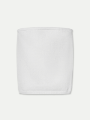 Flat lay of white Preston Regular Bandeau highlighting the premium Good Earth Cotton texture.