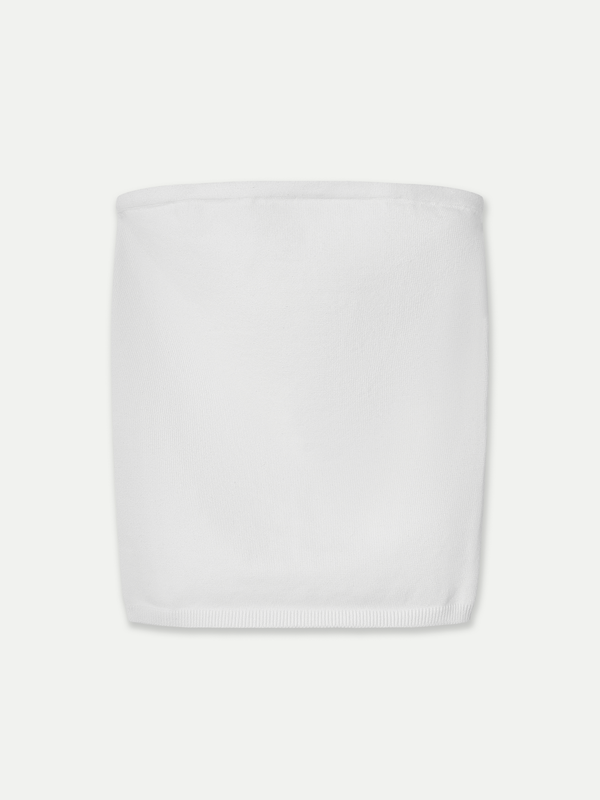 Flat lay of white Preston Regular Bandeau highlighting the premium Good Earth Cotton texture.