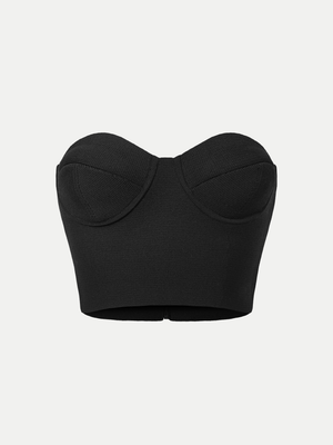 Essential black Fawkner Milano Knit Bustier from A.B.C A BRAND COLLECTIVE with a modern standalone fit.