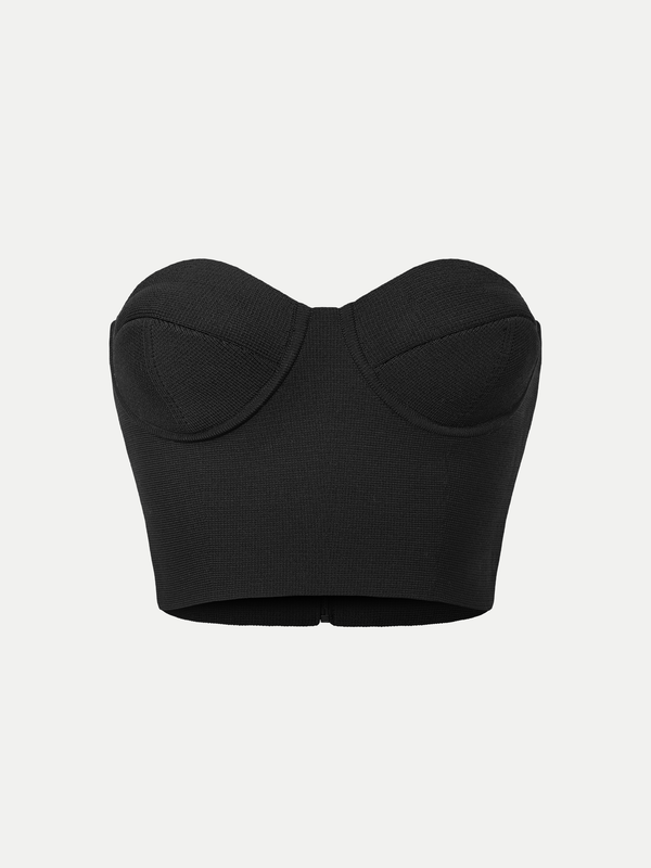 Essential black Fawkner Milano Knit Bustier from A.B.C A BRAND COLLECTIVE with a modern standalone fit.