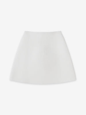 Ivory Fawkner Milano Knit Mini Skirt by A.B.C A BRAND COLLECTIVE for professional or casual wear.