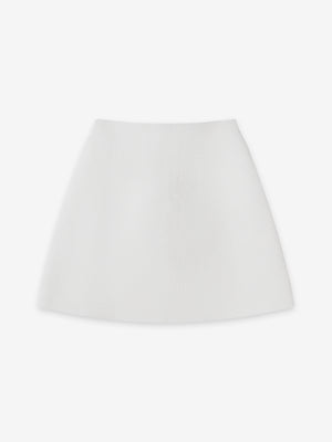 Ivory Fawkner Milano Knit Mini Skirt by A.B.C A BRAND COLLECTIVE for professional or casual wear.