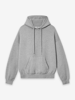 A.B.C A BRAND COLLECTIVE Kyneton Hoodie front view in grey marle with a relaxed fit and dropped shoulders 100% Good Earth Cotton