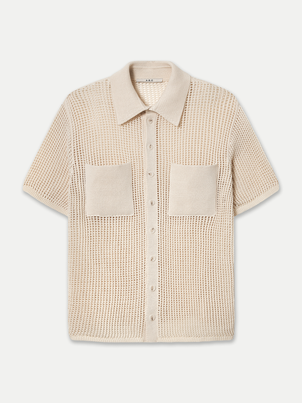 A.B.C Byron Open Knit Shirt in cotton with breathable design