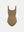 Back view of the beige Alma Bodysuit A.B.C A BRAND COLLECTIVE showing the timeless scooped neckline.
