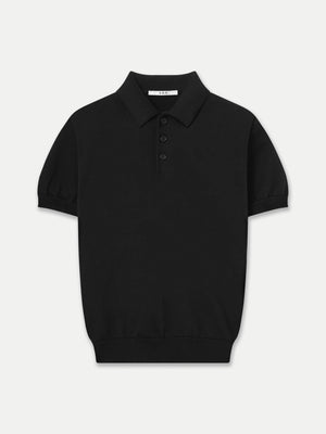 Black Kyneton Women Regular Fit Knit Polo A.B.C A BRAND COLLECTIVE offering a polished and timeless look.