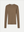 Mona Full Needle Rib Merino Wool Crew Neck Top in mocha front flat view A.B.C A BRAND COLLECTIVE premium merino wool warmth