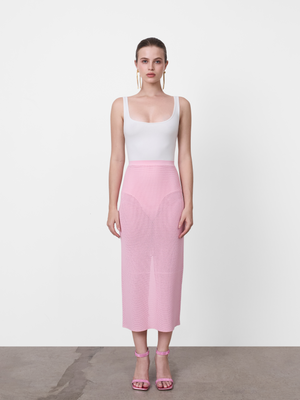 ST KILA MESH KNIT PENCIL MIDI SKIRT - A Brand Collective