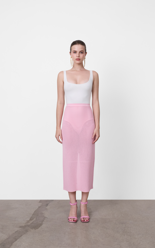 ST KILA MESH KNIT PENCIL MIDI SKIRT - A Brand Collective