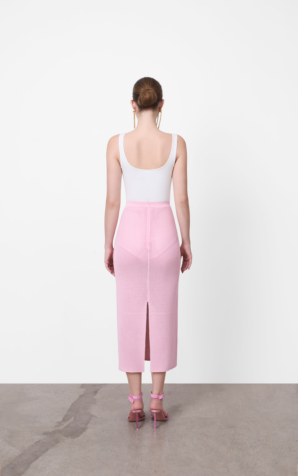 ST KILA MESH KNIT PENCIL MIDI SKIRT - A Brand Collective