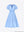 A.B.C A BRAND COLLECTIVE Blue Moree Dress: sculpted puff sleeves and architectural gathered waist in premium cotton poplin