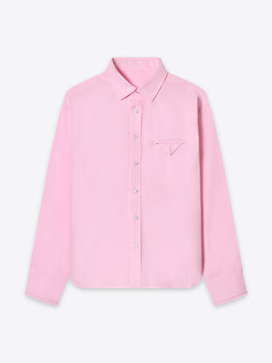 Moree Welt Pocket Relaxed Shirt button line with precise alignment
