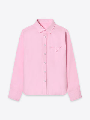 Moree Welt Pocket Relaxed Shirt button line with precise alignment