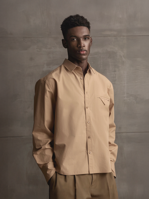 A.B.C - A Brand Collective Moree Welt Pocket Relaxed Shirt precise front placket construction