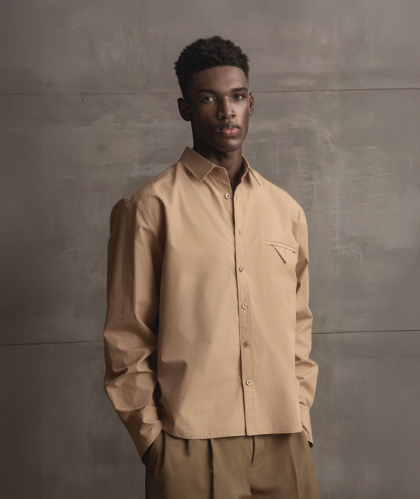 A.B.C - A Brand Collective Moree Welt Pocket Relaxed Shirt precise front placket construction