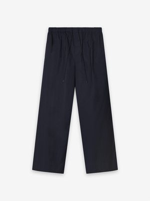 Black MOREE drawstring pants by A.B.C A BRAND COLLECTIVE featuring premium 100% Good Earth Cotton poplin for a refined, structured look.