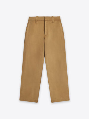Tan KEW oversized pants from A.B.C A BRAND COLLECTIVE crafted from robust 100% Good Earth Cotton twill for a durable, relaxed fit.