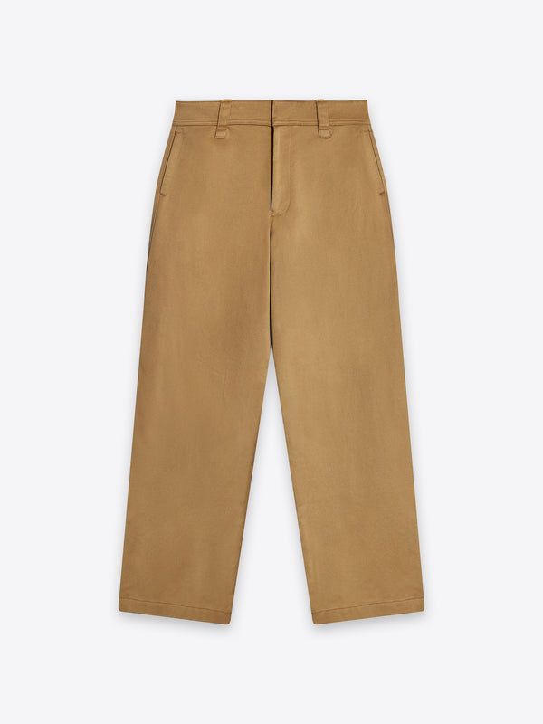 Tan KEW oversized pants from A.B.C A BRAND COLLECTIVE crafted from robust 100% Good Earth Cotton twill for a durable, relaxed fit.