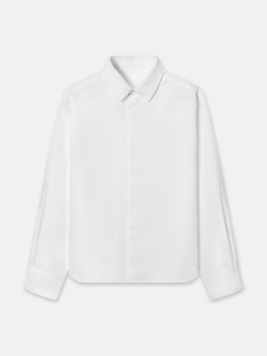 Showcasing the signature soft knit collar and architectural 100% Good Earth Cotton silhouette.