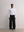 Parkville Wide Leg Trousers in Black styled with a basic wool shirt