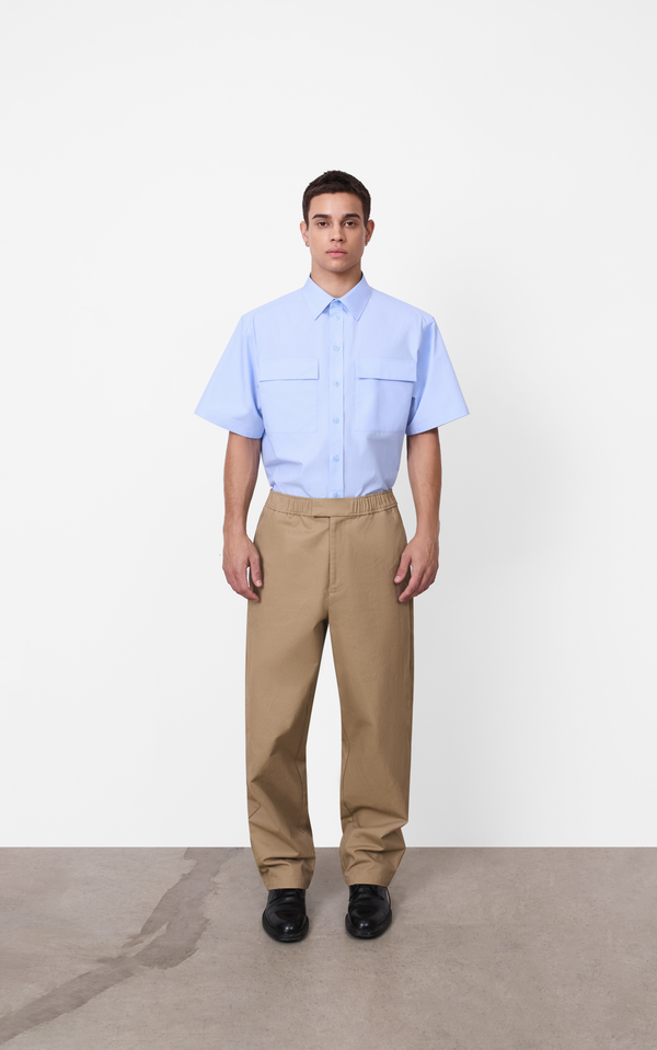 Beige A.B.C A BRAND COLLECTIVE pants featuring a comfortable straight leg fit and a clean minimal front aesthetic for daily wear