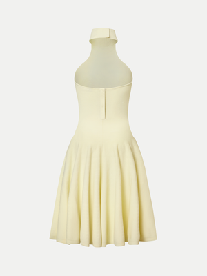 FAWKNER HALTER NECK FULL CIRCLE KNIT DRESS - A.B.C