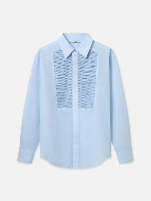 High Point Pointelle Bib Front Shirt by A.B.C