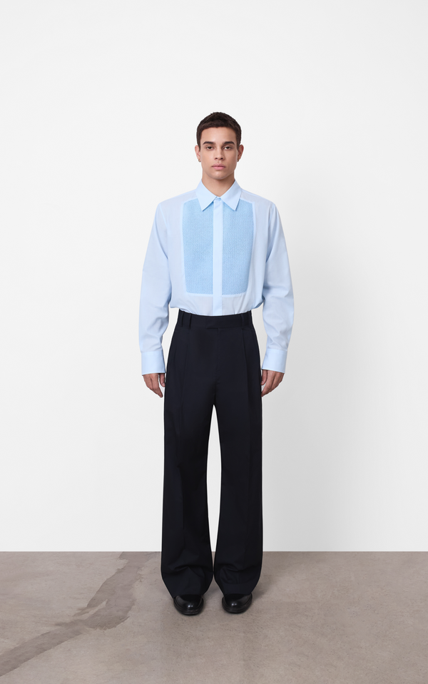 AW58 HIGHPOINT POINTELLE BIB FRONT SHIRT