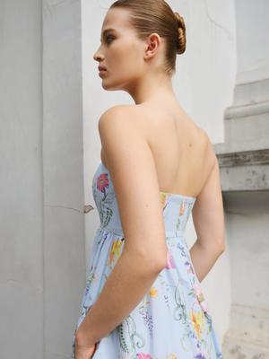 Surry Hills Strapless Empire Dress made of 100% Good Earth Cotton Poplin