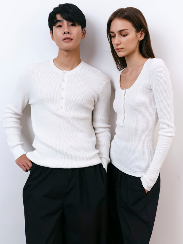 WINDSOR WAFFLE KNIT LONG SLEEVE HENSLEY